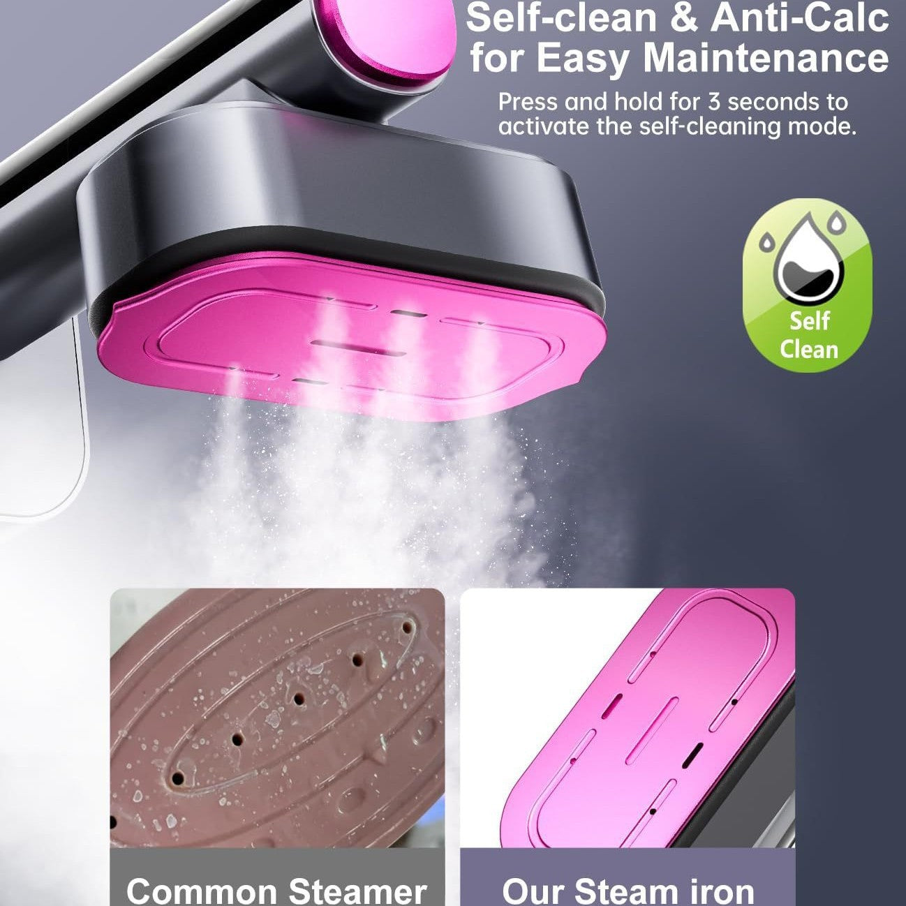 Portable Garment Steamer with Adjustable Steam