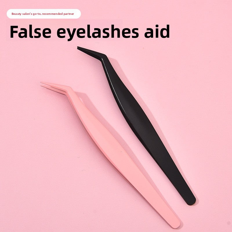 Portable Gold Feather Eyelash Tweezers