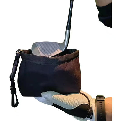 Portable Golf Ball Cleaning Bag with Detachable Design