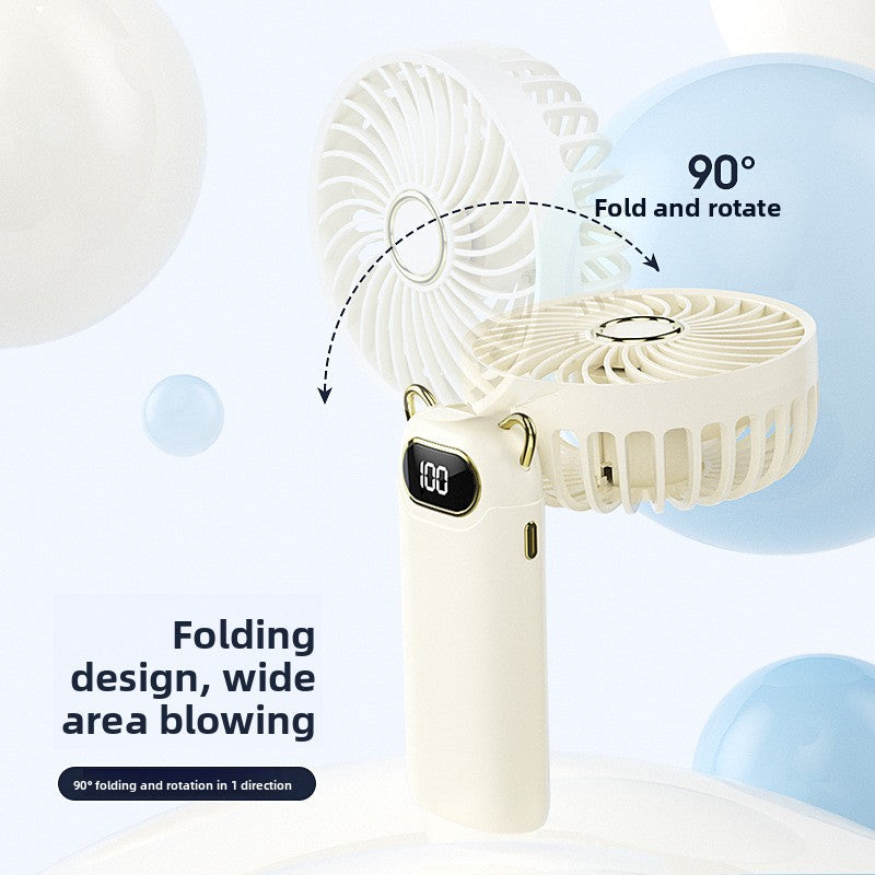 Portable Handheld Electric Fan with Digital Display