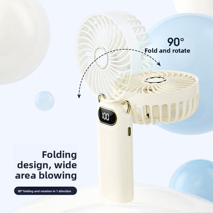 Portable Handheld Electric Fan with Digital Display