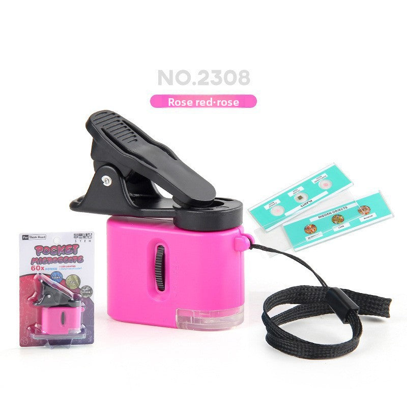 Portable handheld experimental kit for microscopes