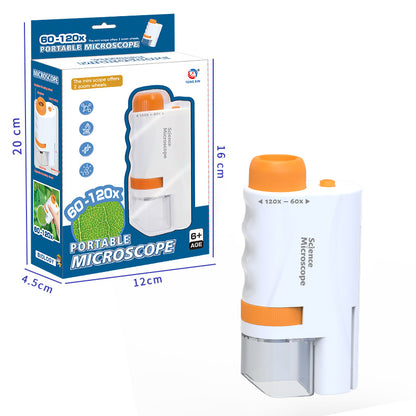 Portable handheld experimental kit for microscopes