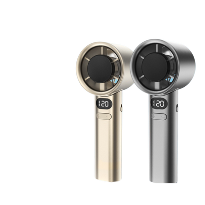 Portable Handheld Fan with LED Display and 120-Speed Adjustment