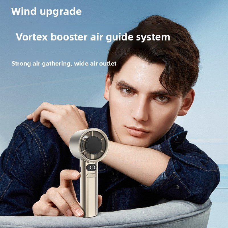 Portable Handheld Fan with LED Display and 120-Speed Adjustment
