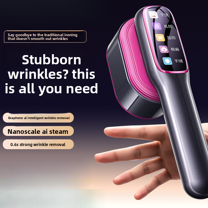 Portable Handheld Garment Steamer with AI Fabric Detection