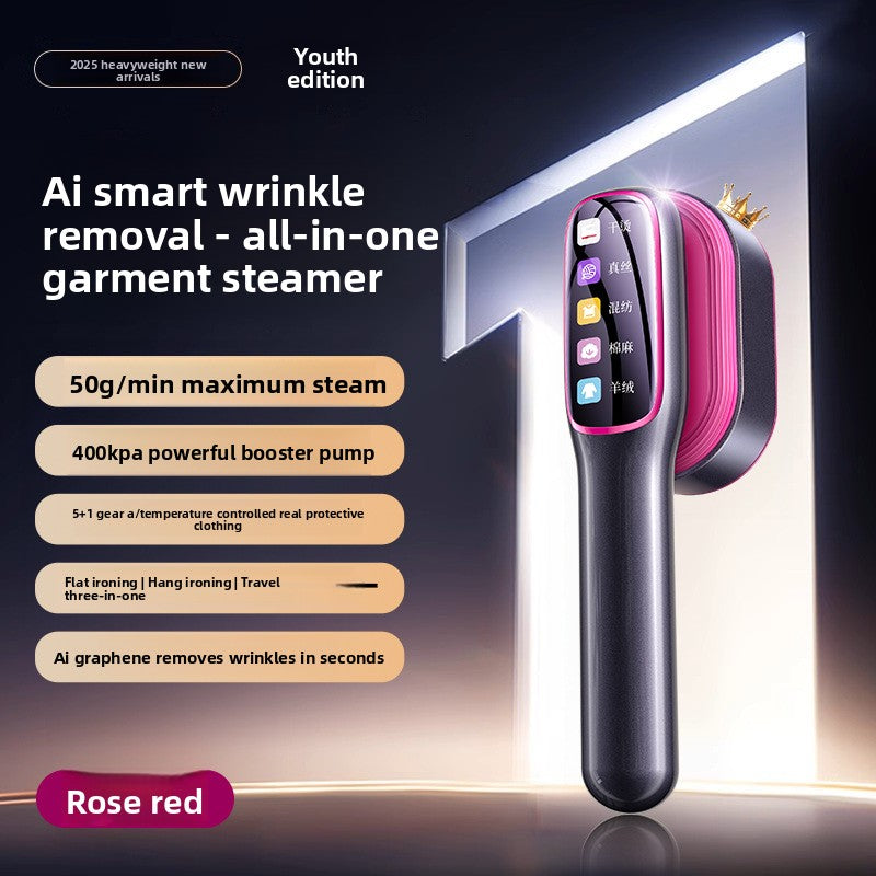 Portable Handheld Garment Steamer with AI Fabric Detection