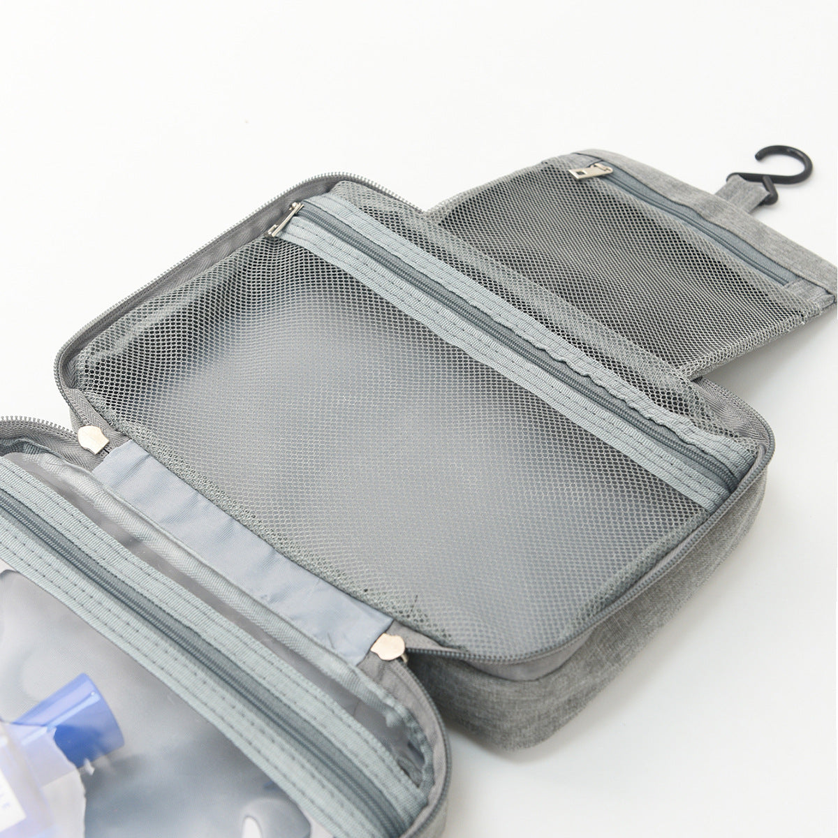 Portable Hanging Toiletry Bag with Dry Wet Compartments