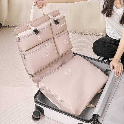 Portable Hanging Travel Storage Bag for Underwear and Toiletries