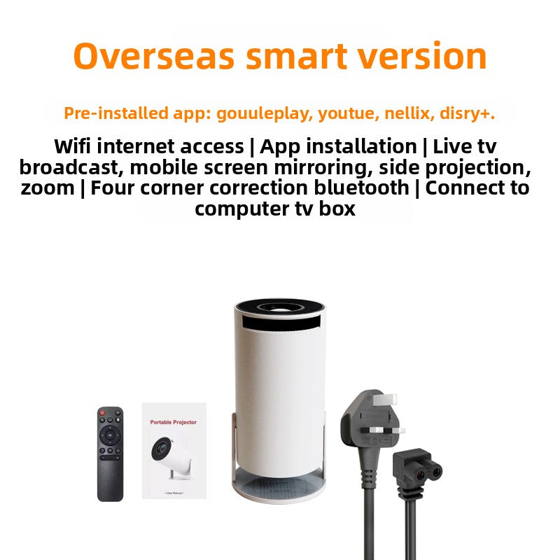 Portable HD Smart Projector with WiFi