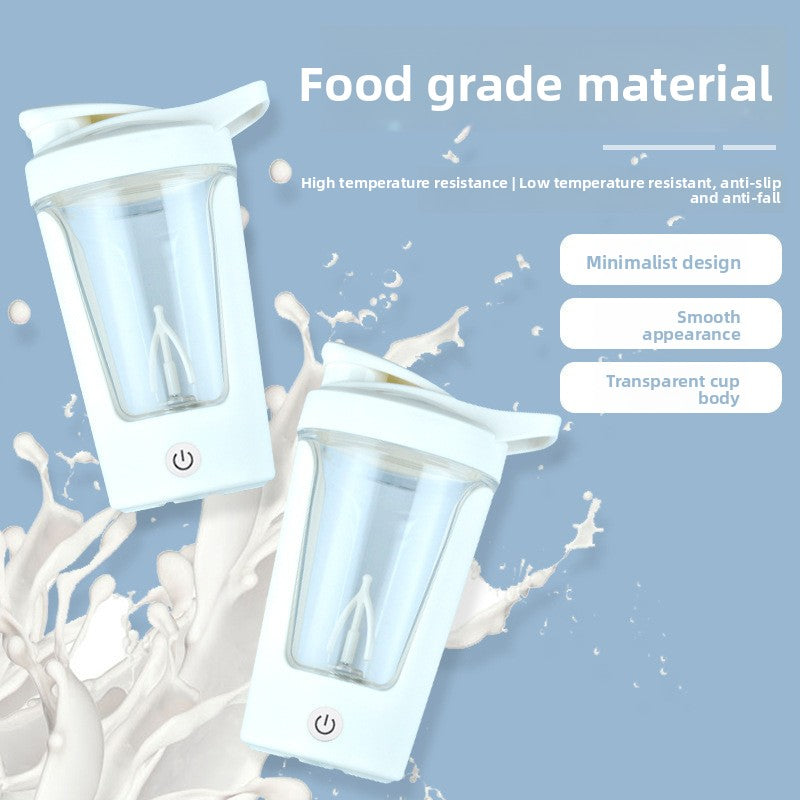 Portable heat-resistant automatic stirring cup
