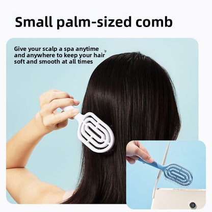 Portable Hollow Rib Hair Styling Comb for Voluminous Curls