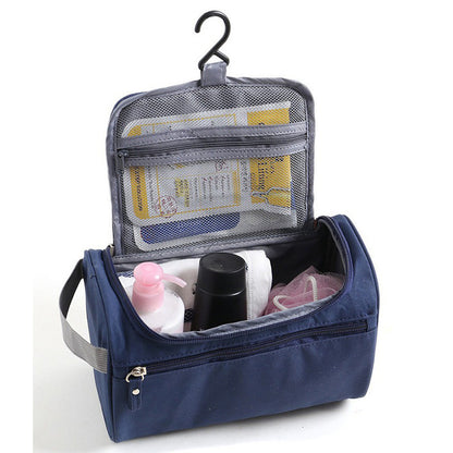 Portable hook-up toiletry bag for traveling men