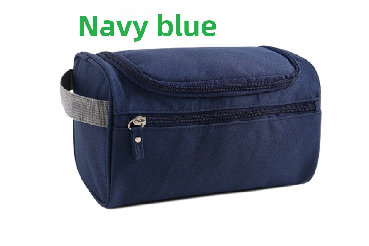 Portable hook-up toiletry bag for traveling men