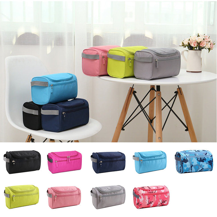 Portable hook-up toiletry bag for traveling men
