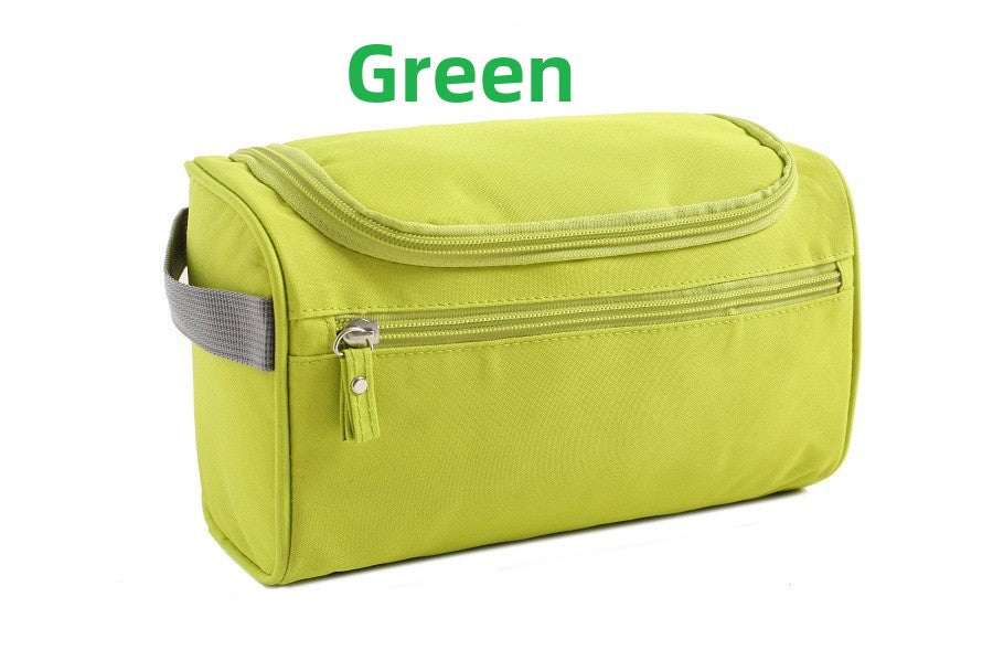 Portable hook-up toiletry bag for traveling men