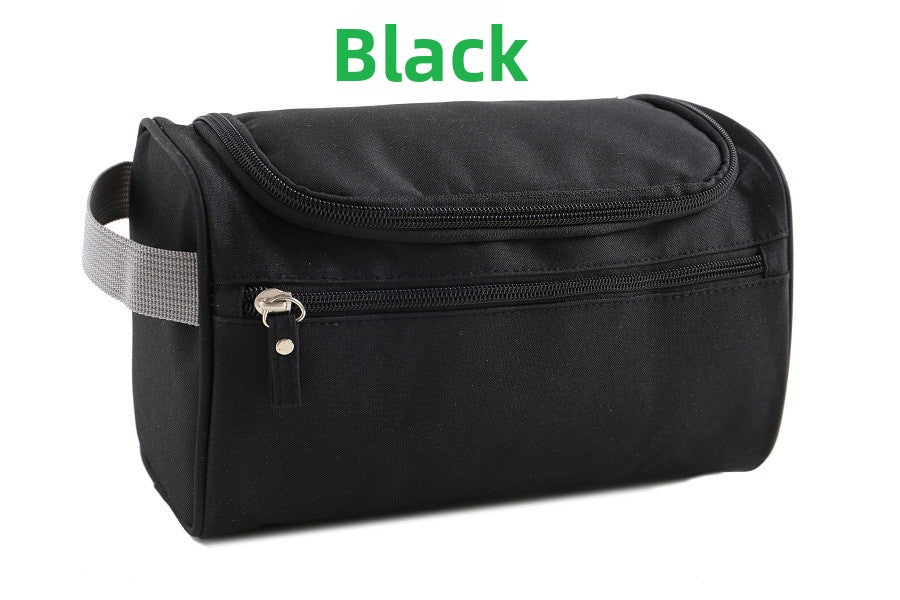 Portable hook-up toiletry bag for traveling men
