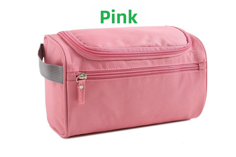 Portable hook-up toiletry bag for traveling men