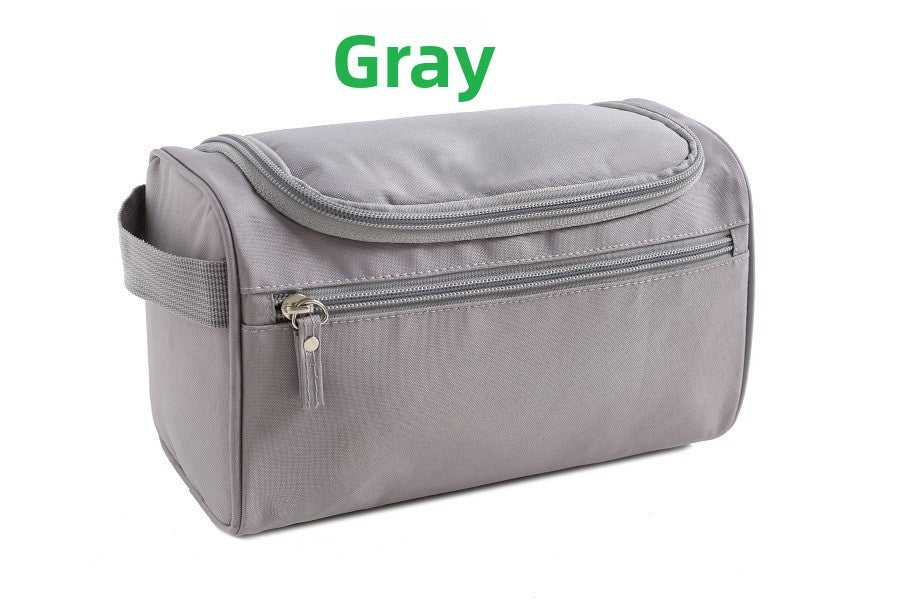 Portable hook-up toiletry bag for traveling men