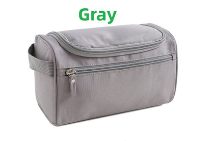 Portable hook-up toiletry bag for traveling men