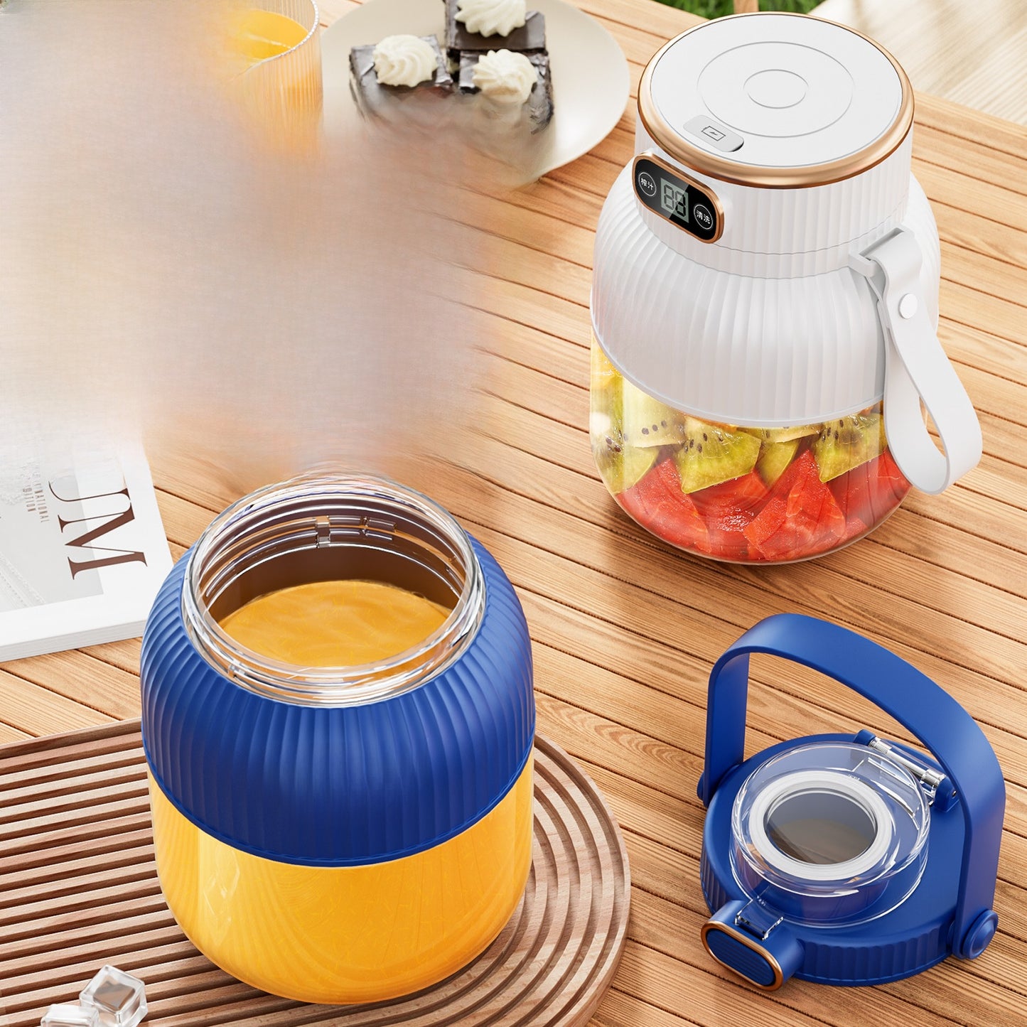 Portable household multi-functional small electric fruit juicer