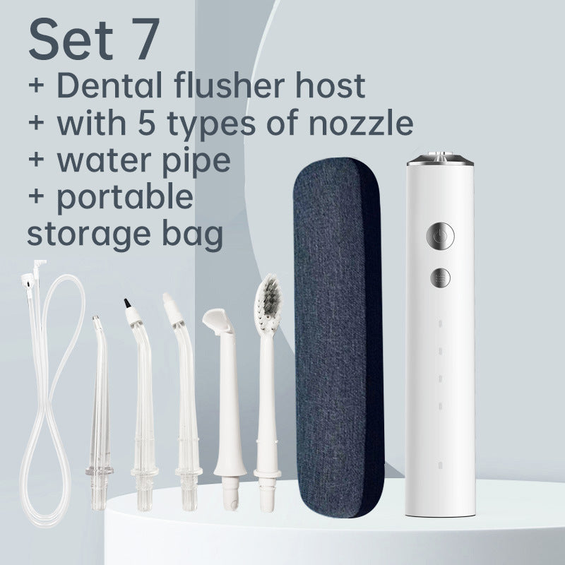 Portable household oral cleaning device