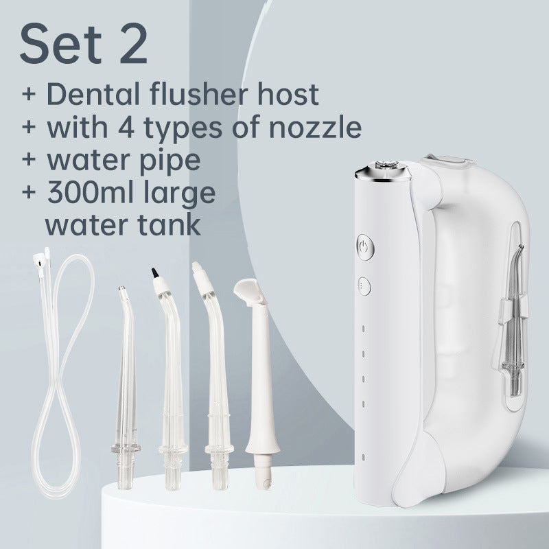 Portable household oral cleaning device