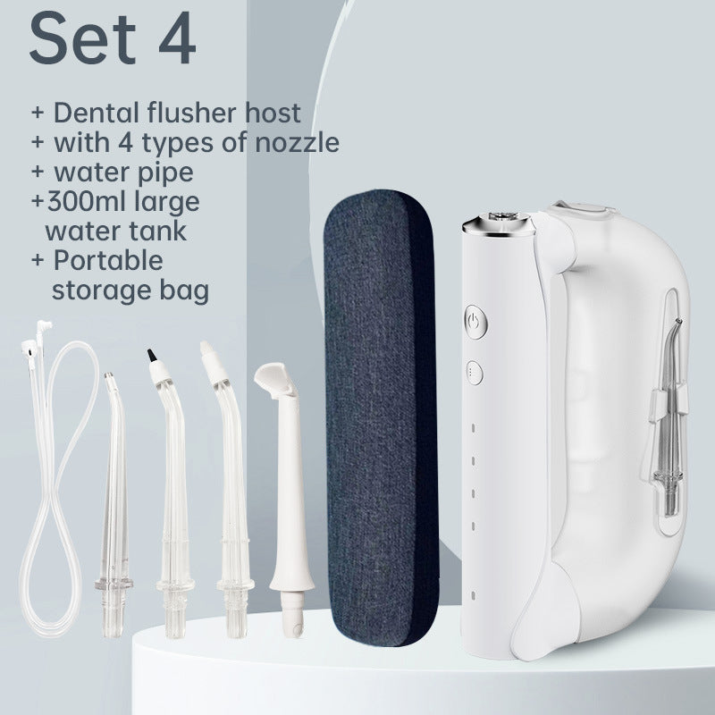 Portable household oral cleaning device