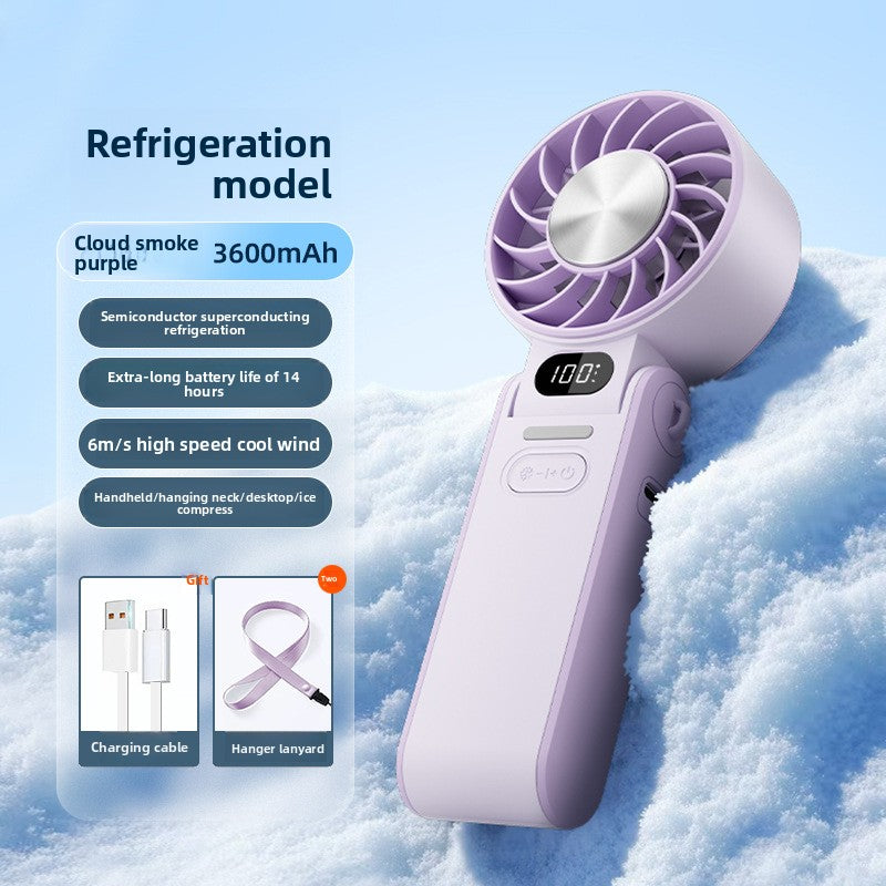 Portable Ice Compression Digital Display Fan