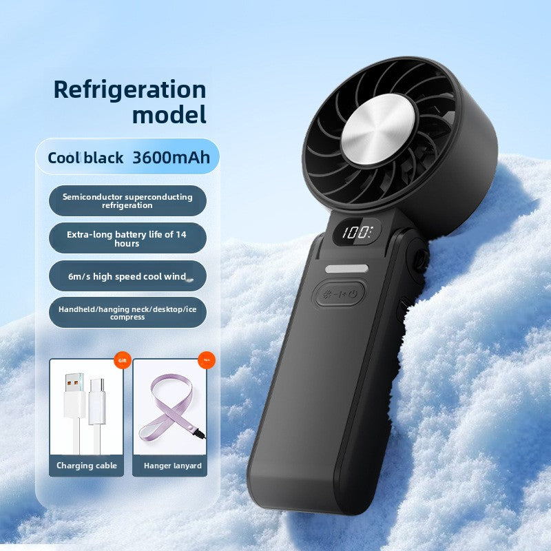 Portable Ice Compression Digital Display Fan