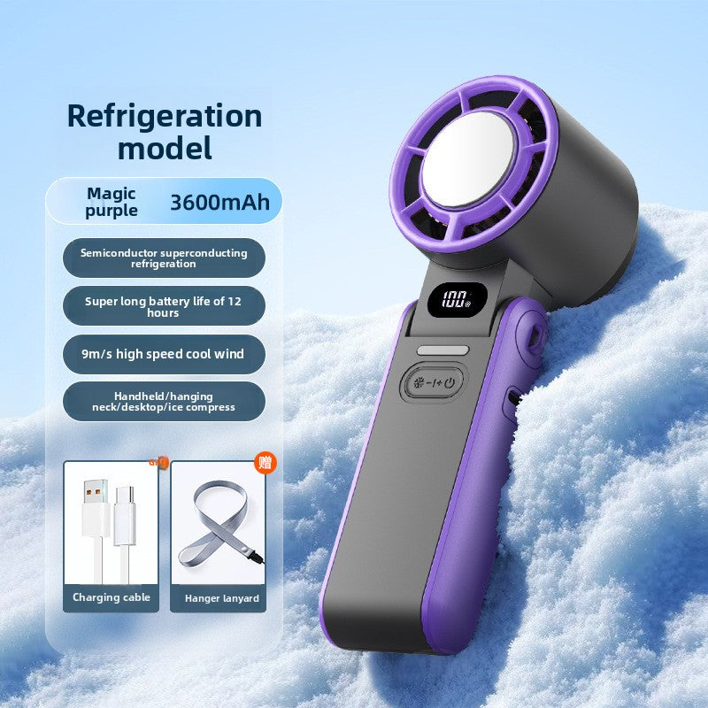 Portable Ice Compression Digital Display Fan
