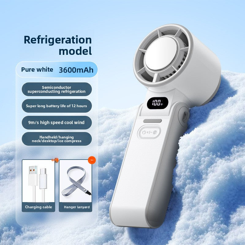 Portable Ice Compression Digital Display Fan