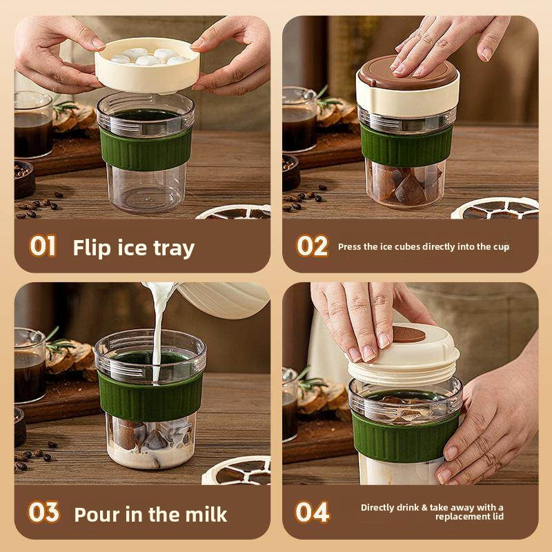 Portable Ice Making Cup with Straw
