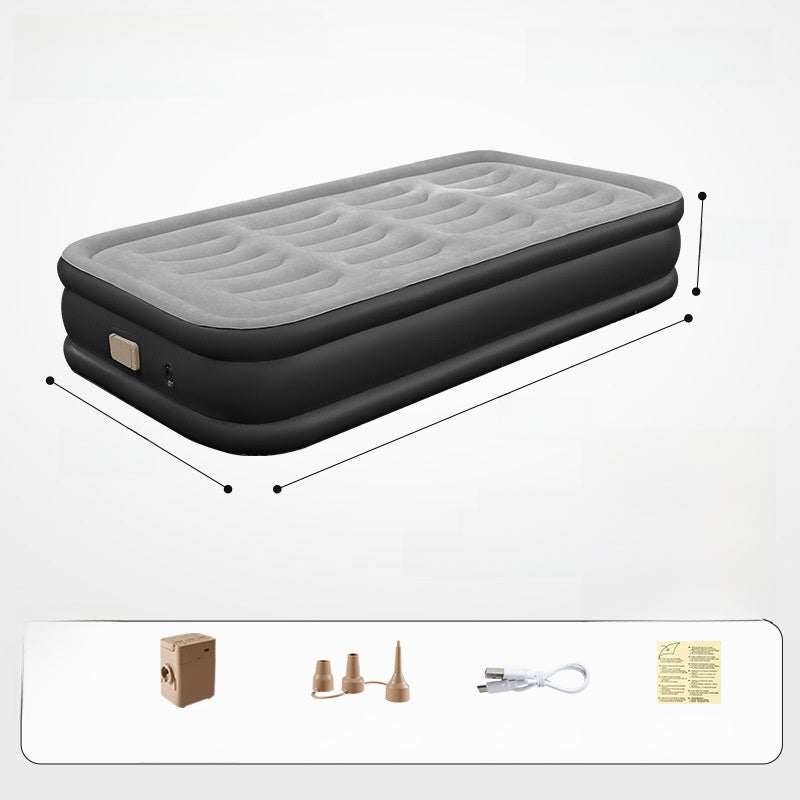 Portable Inflatable Camping Bed with Built-in Pump