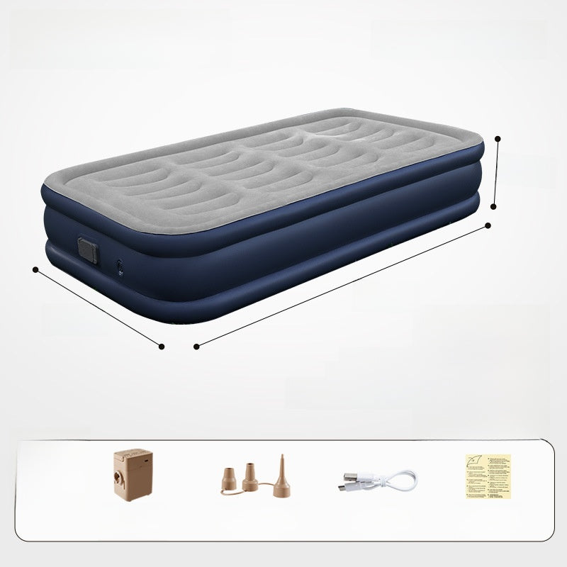 Portable Inflatable Camping Bed with Built-in Pump