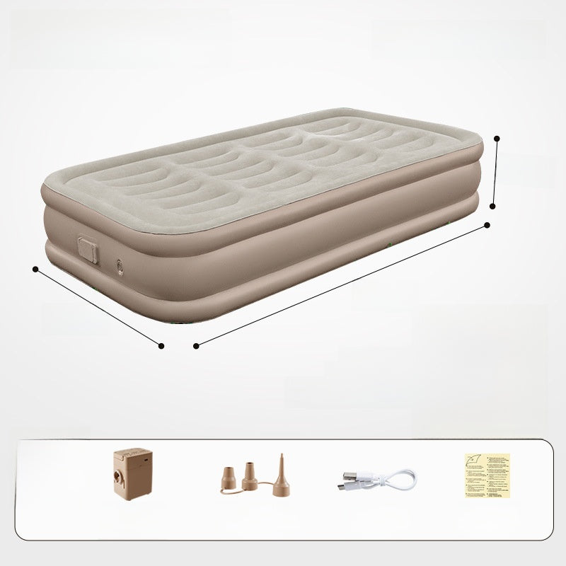 Portable Inflatable Camping Bed with Built-in Pump