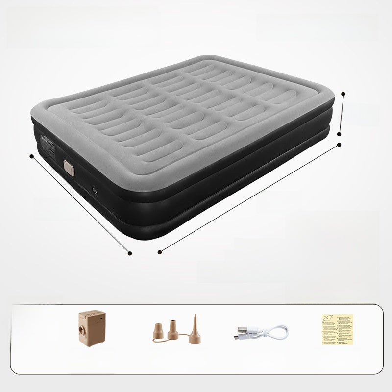 Portable Inflatable Camping Bed with Built-in Pump
