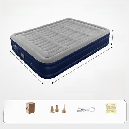 Portable Inflatable Camping Bed with Built-in Pump