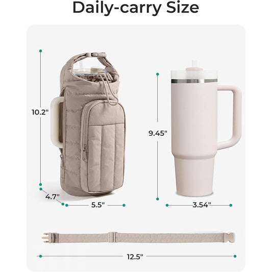 Portable Insulated Water Bottle Crossbody Bag