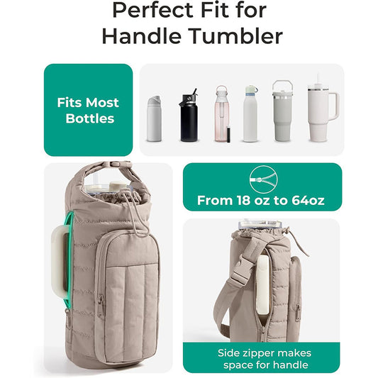 Portable Insulated Water Bottle Crossbody Bag