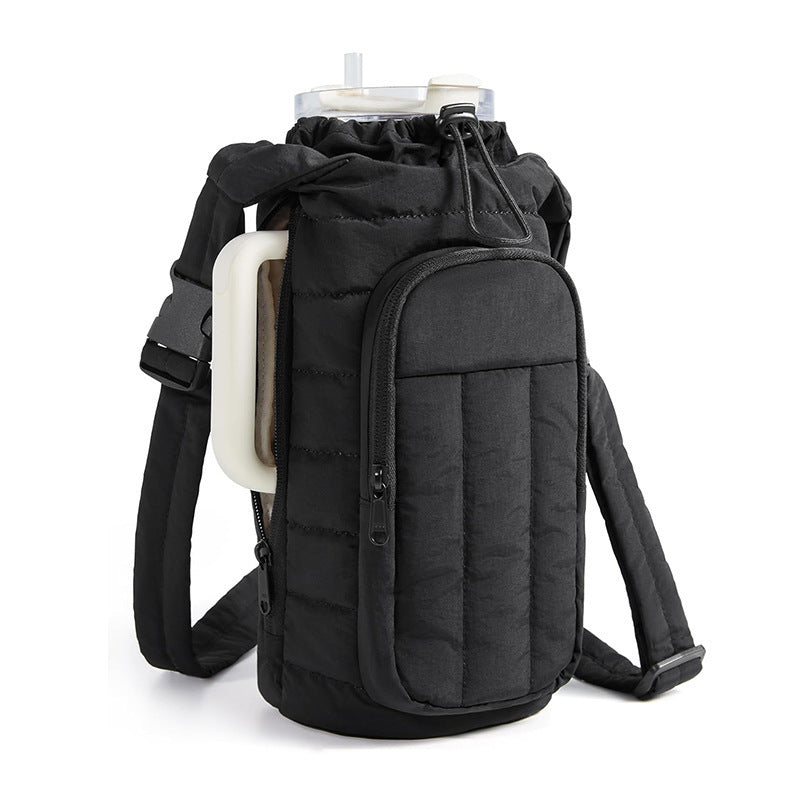 Portable Insulated Water Bottle Crossbody Bag