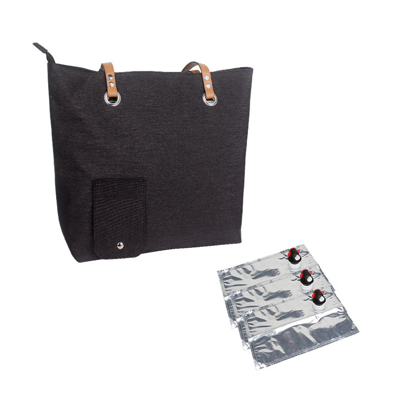 Portable Insulated Wine Carrier with Ice Pack