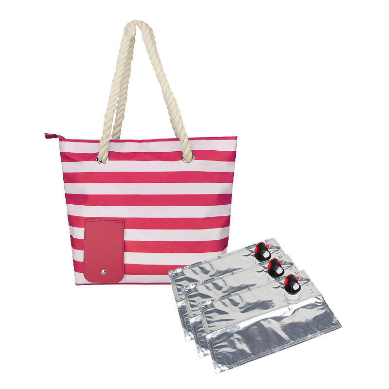 Portable Insulated Wine Cooler Bag for Outdoor Use