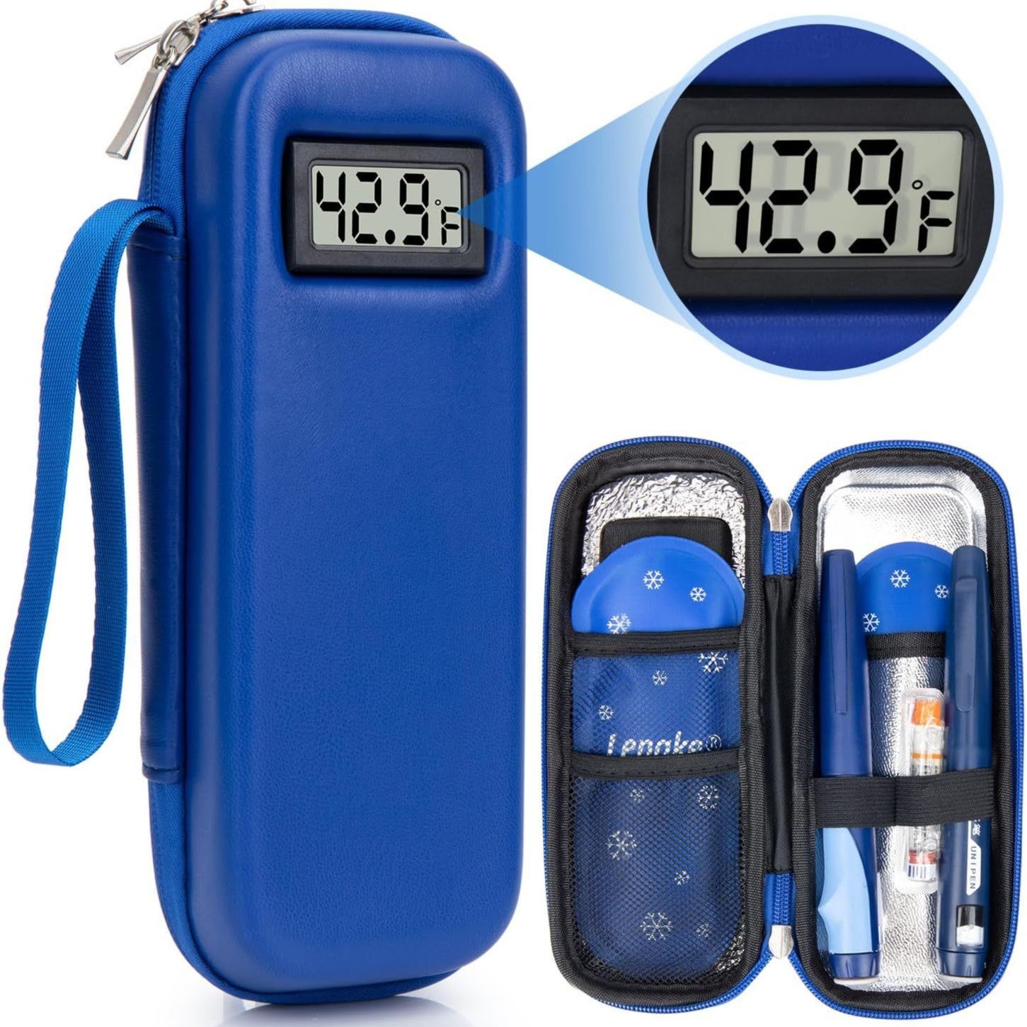 Portable Insulin Cooler with Temperature Display