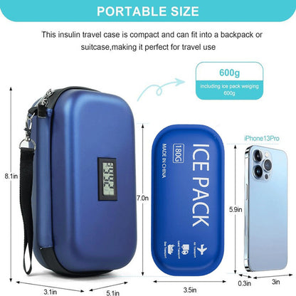 Portable Insulin Cooling Bag with Ice Pack