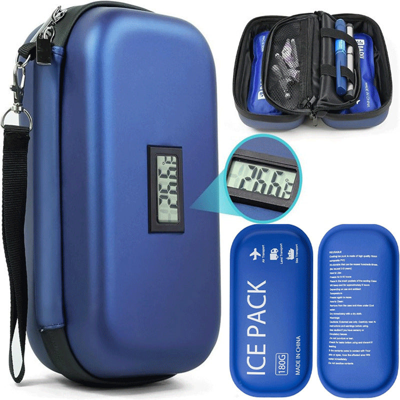 Portable Insulin Cooling Bag with Ice Pack