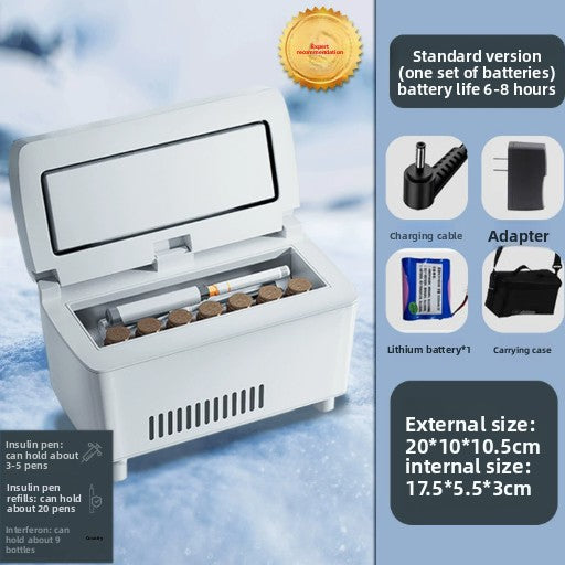 Portable Insulin Refrigeration Box Car Charging Mini Refrigerator