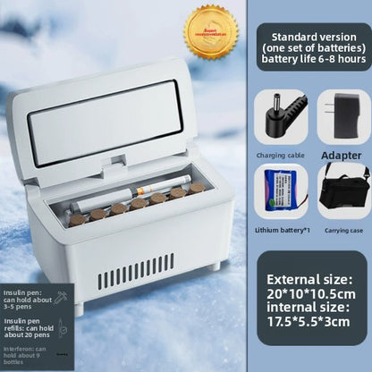 Portable Insulin Refrigeration Box Car Charging Mini Refrigerator