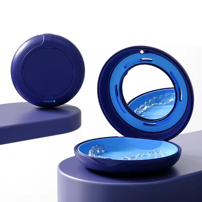Portable Invisible Braces Storage Box with Mirror