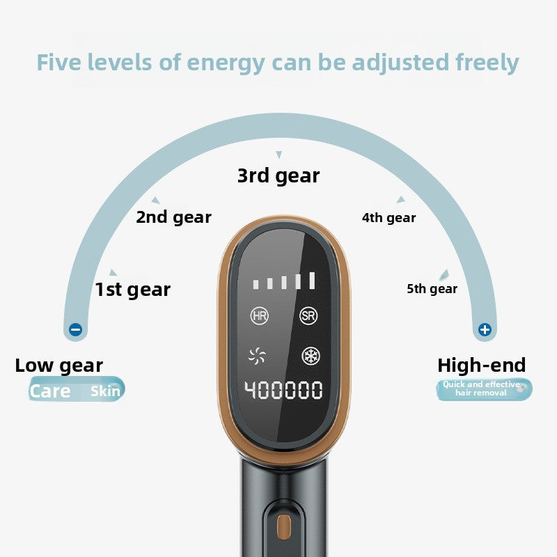 Portable IPL Hair Removal Device with Ice Cooling
